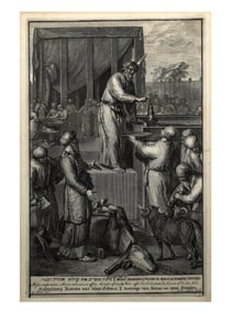 A JUDAICA ETCHING THE SACRIFICE AT THE TEMPLE, NETHERLANDS, LATE 17TH TO EARLY 18TH CENTURY