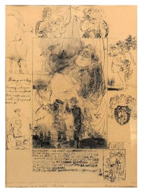 A LITHOGRAPH COMIC SCENE, EUROPEAN, EARLY TO MID 20TH CENTURY