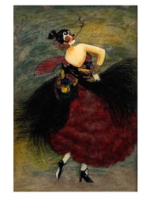 A FRENCH PAINTING DEPICTING A SPANISH DANCER, AFTER LOUIS JUSTIN LAURENT INCART, LATE 19TH TO EARLY
