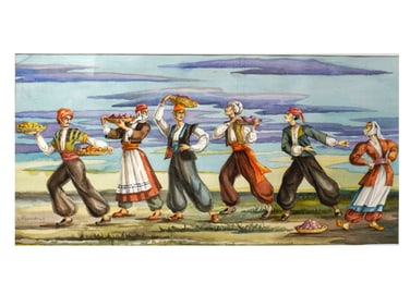 AN ORIENTALIST WATERCOLOR PAINTING, LATE 19TH TO EARLY 20TH CENTURY