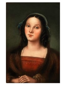 A SAMUEL ARLENT EDWARDS (1862-1938) MEZZOTINT PORTRAIT OF A WOMAN