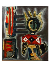 A D. STAHL MIXED MEDIA ON BOARD PAINTING, 2017