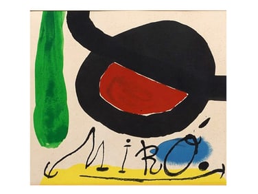 A JOAN MIRÓ (1893–1983), ABSTRACT COMPOSITION, MID-CENTURY PRINT