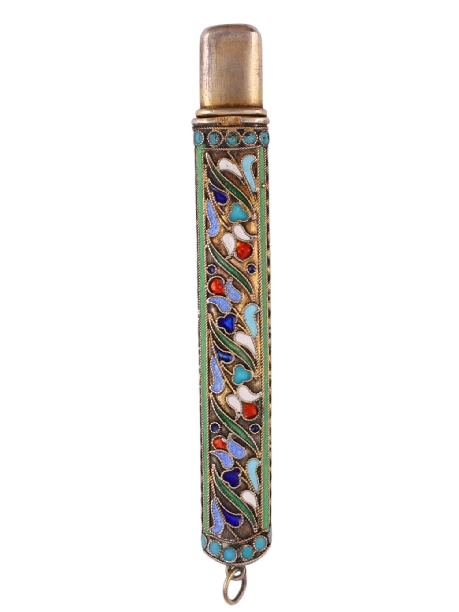 A RUSSIAN SILVER-GILT AND CLOISONNÉ ENAMEL PENCIL CASE, MOSCOW, LATE 19TH CENTURY (1 of 8)