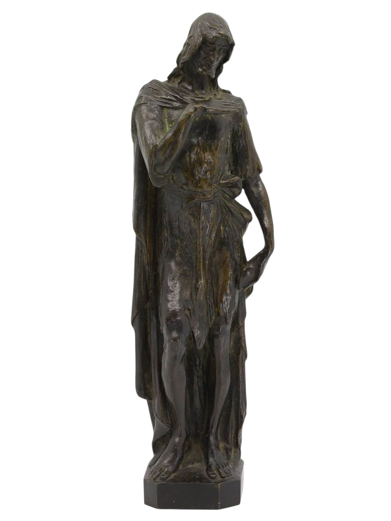 A PATINATED BRONZE OF A RELIGIOUS FIGURE, CONTINENTAL, LATE 19TH–EARLY 20TH CENTURY (1 of 6)