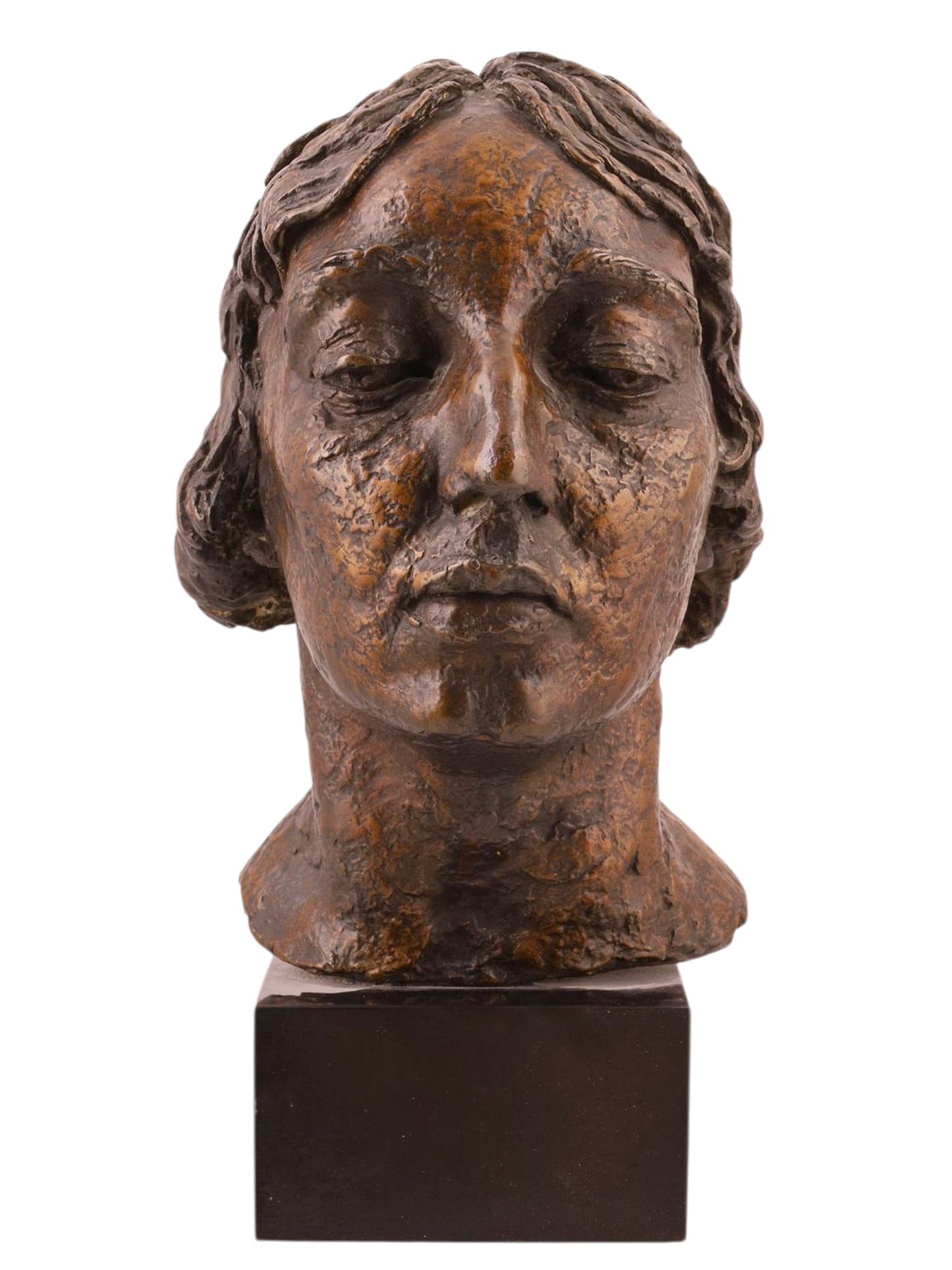A FEMALE CAST BRONZE BUST, CONTINENTAL EUROPE, 20TH CENTURY (1 of 7)