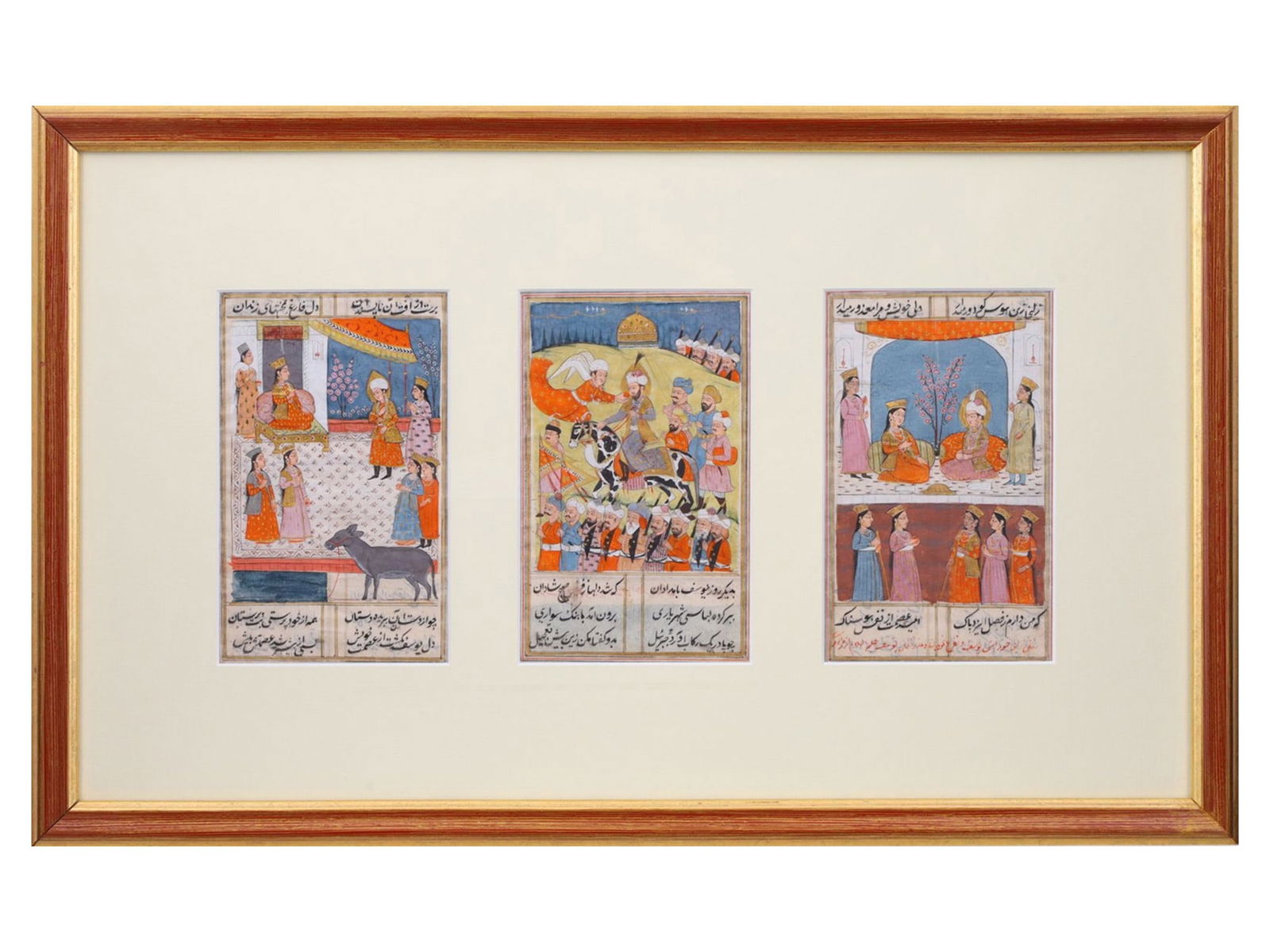THREE INDO-PERSIAN MANUSCRIPT MINIATURE PAINTINGS, QAJAR SCHOOL, IRAN OR NORTHERN INDIA, 19TH (1 of 5)