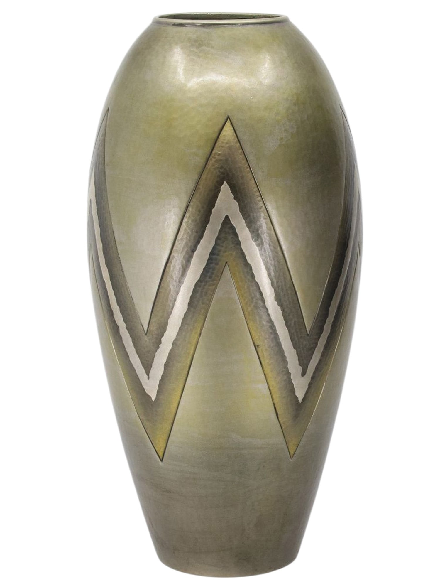 A JAPANESE STONEWARE VASE WITH GEOMETRIC SLIP-DECORATION, JAPAN, MID 20TH CENTURY (1 of 4)