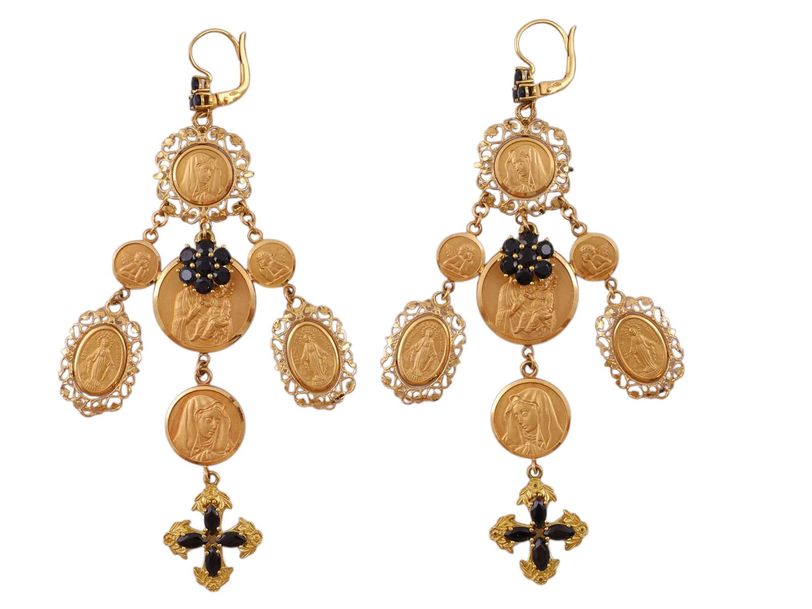 A PAIR OF 18K GOLD DOLCE & GABBANA EARRINGS (1 of 10)