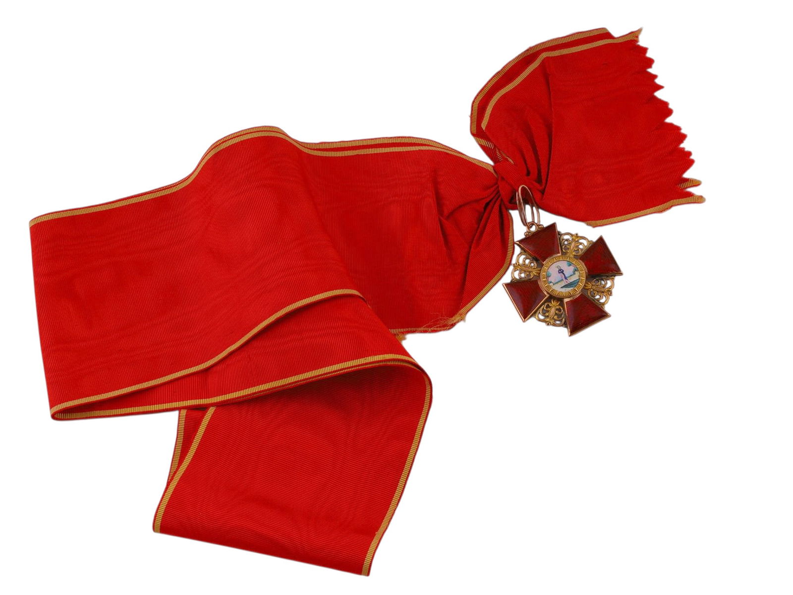 A RUSSIAN ORDER OF ST. ANNA, 1ST CLASS WITH SASH, LATE 19TH CENTURY (1 of 5)
