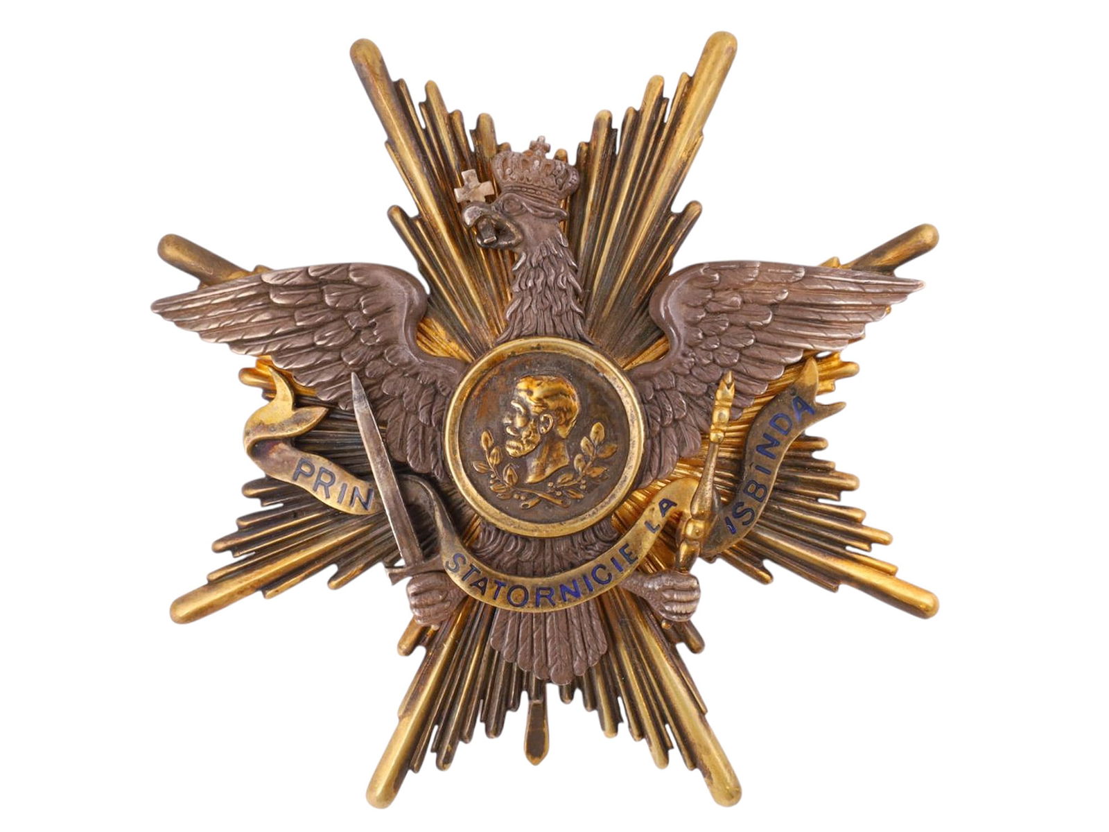 A ROMANIAN ORDER OF CAROL I BREAST STAR, FIRST MODEL, CA. 1906 (1 of 2)