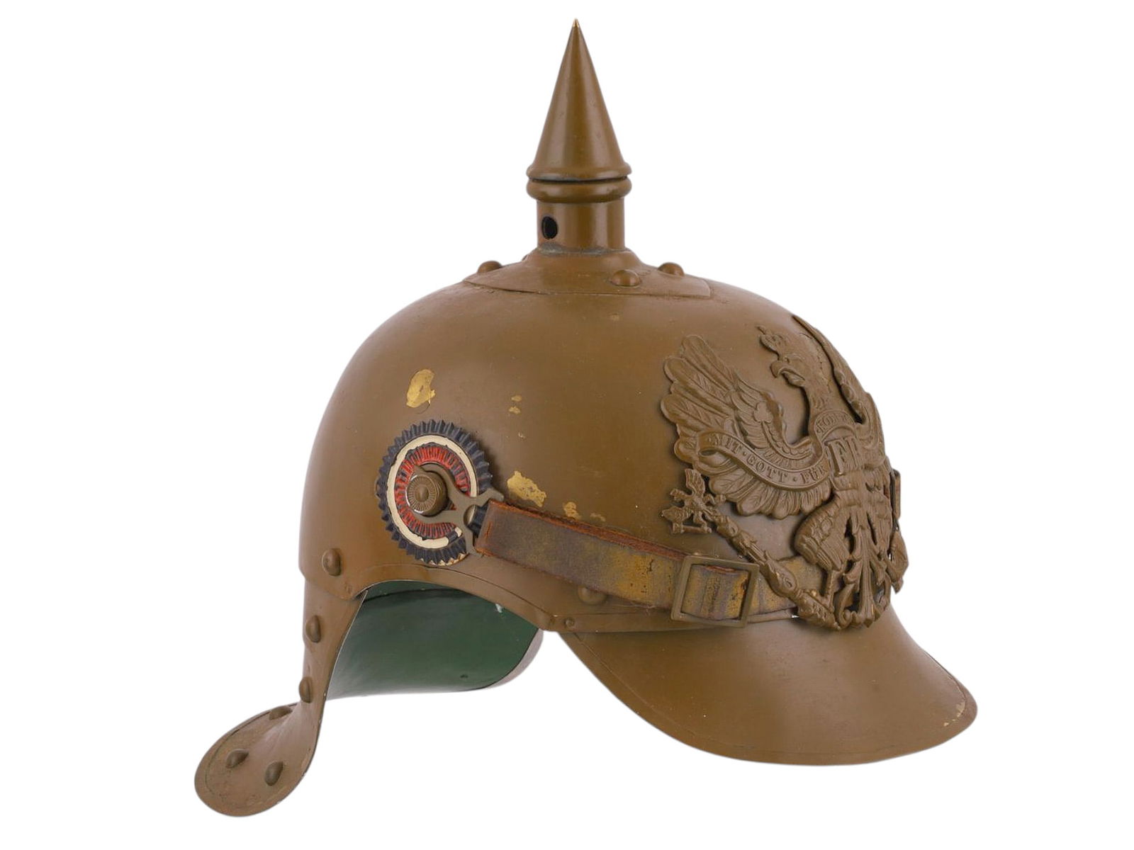 A PRUSSIAN MODEL 1915 PICKELHAUBE HELMET, IMPERIAL GERMANY, WORLD WAR I PERIOD (1 of 7)