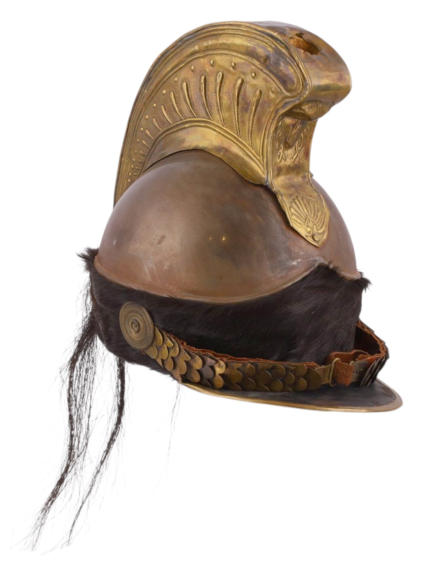 A FRENCH FIRST EMPIRE NAPOLEONIC MODEL 1810 CUIRASSIER HELMET, OTHER RANKS, FRANCE, CIRCA (1 of 7)