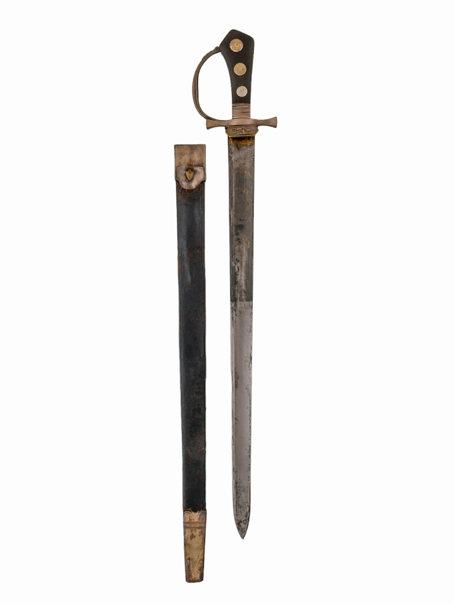 AN EARLY GERMAN HUNTING DAGGER HIRSCHFAENGER, CA 1810 (1 of 7)