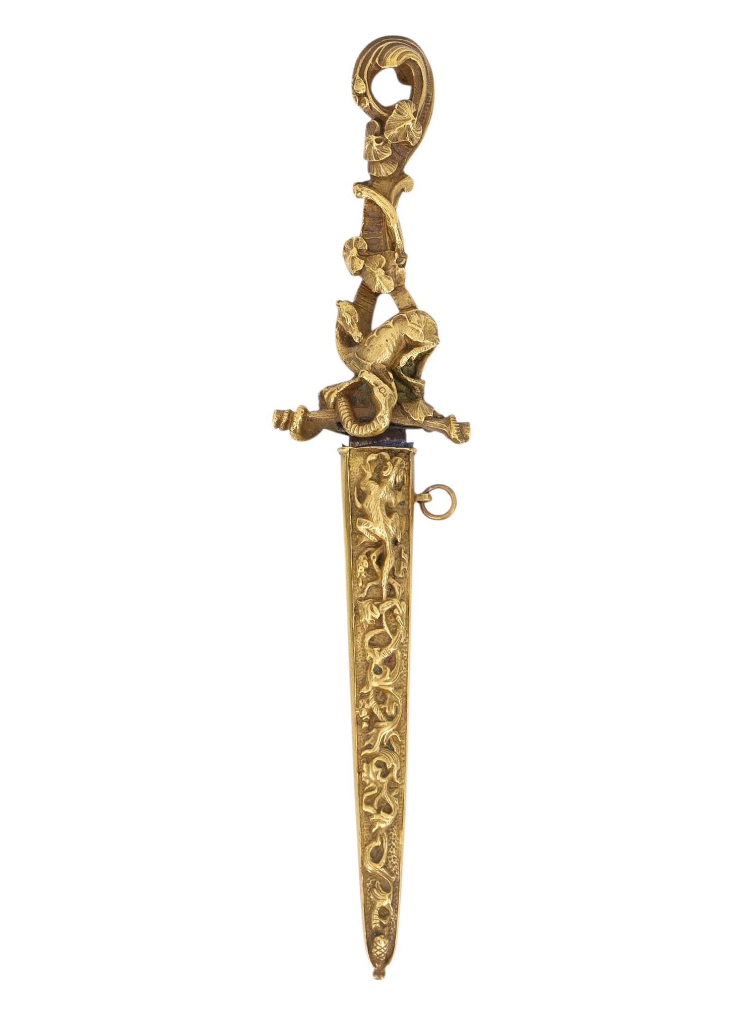 A EUROPEAN ROMANTIC DAGGER WITH SCULPTURAL HILT, 19TH CENTURY (1 of 7)