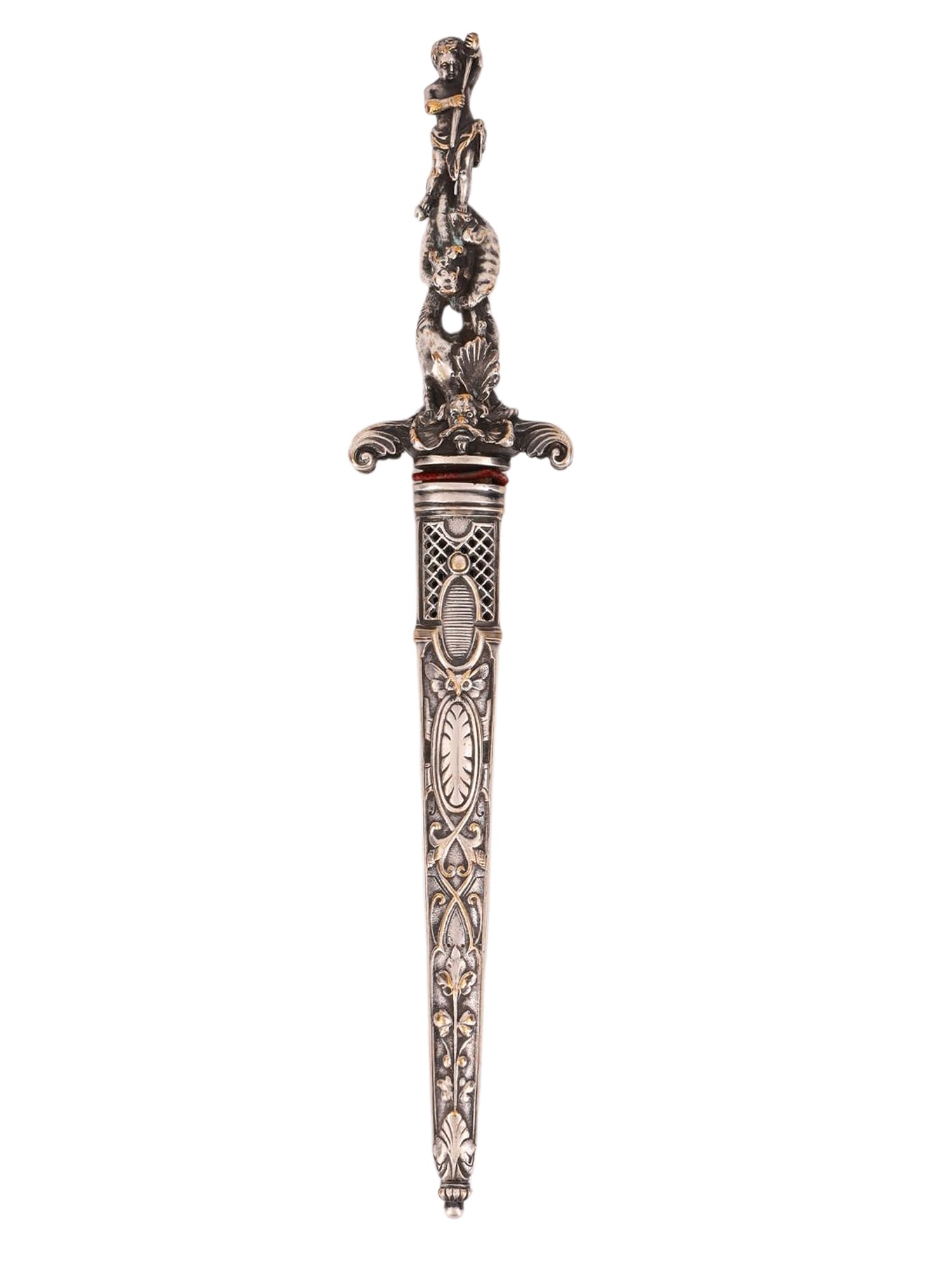 A EUROPEAN ROMANTIC DAGGER WITH SCULPTURAL HILT, 19TH CENTURY (1 of 7)