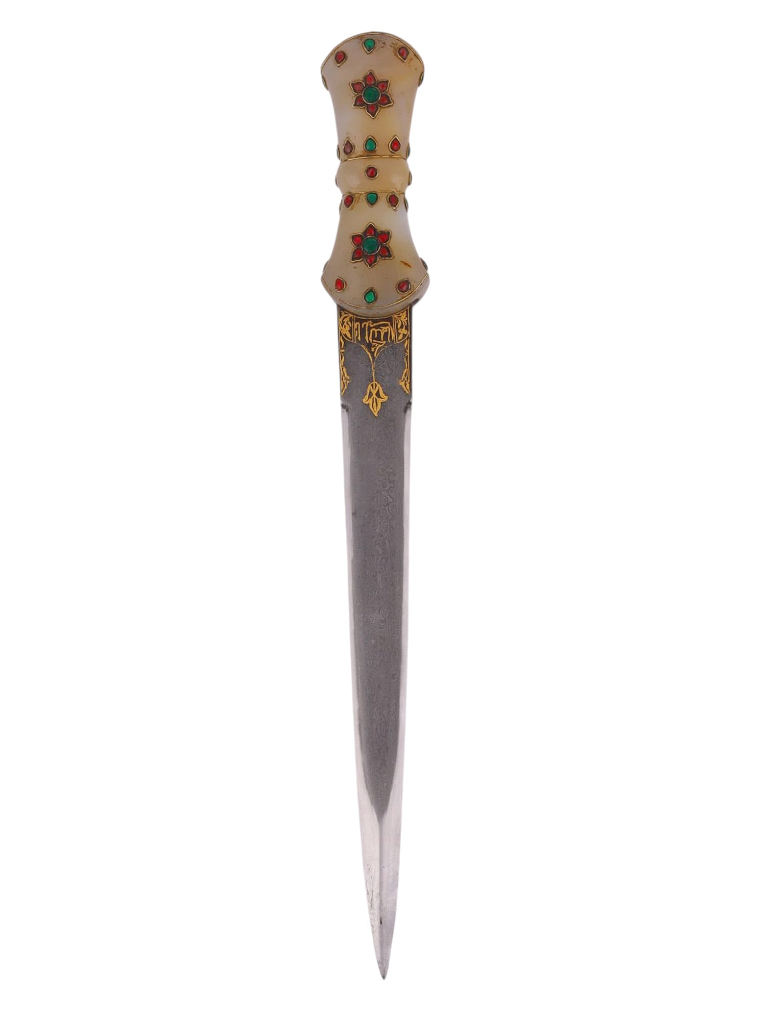 A TURKISH CARNELIAN AGATE DAMASCUS DAGGER (1 of 7)