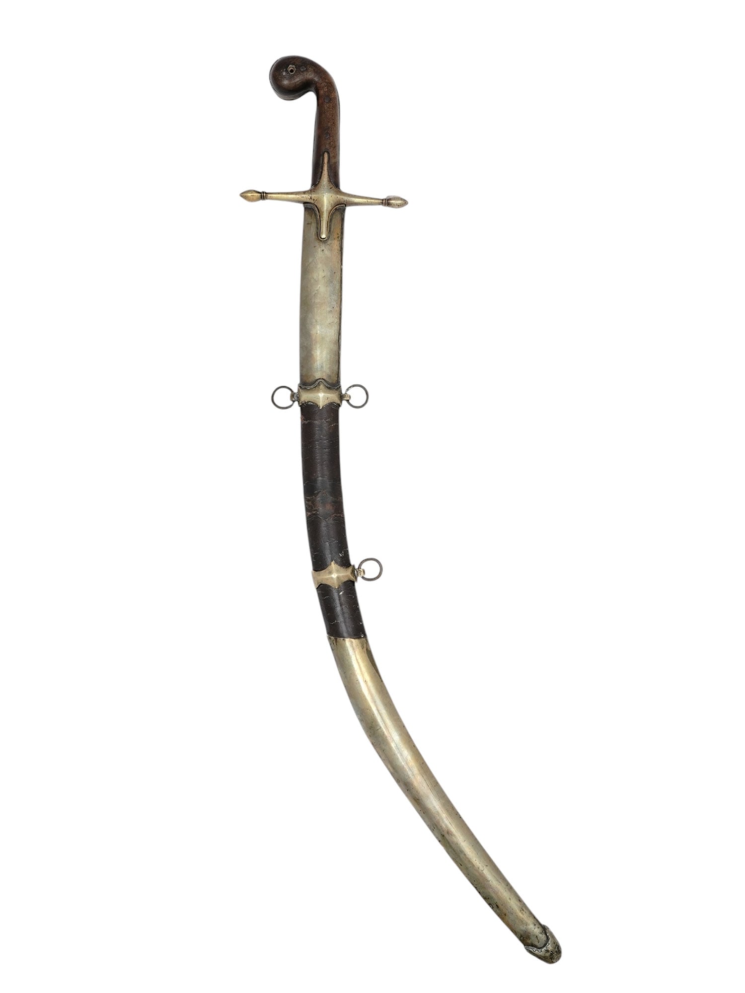 A BRASS-MOUNTED OTTOMAN (TURKISH) SHAMSHIR SWORD, 18TH/19TH CENTURY (1 of 9)