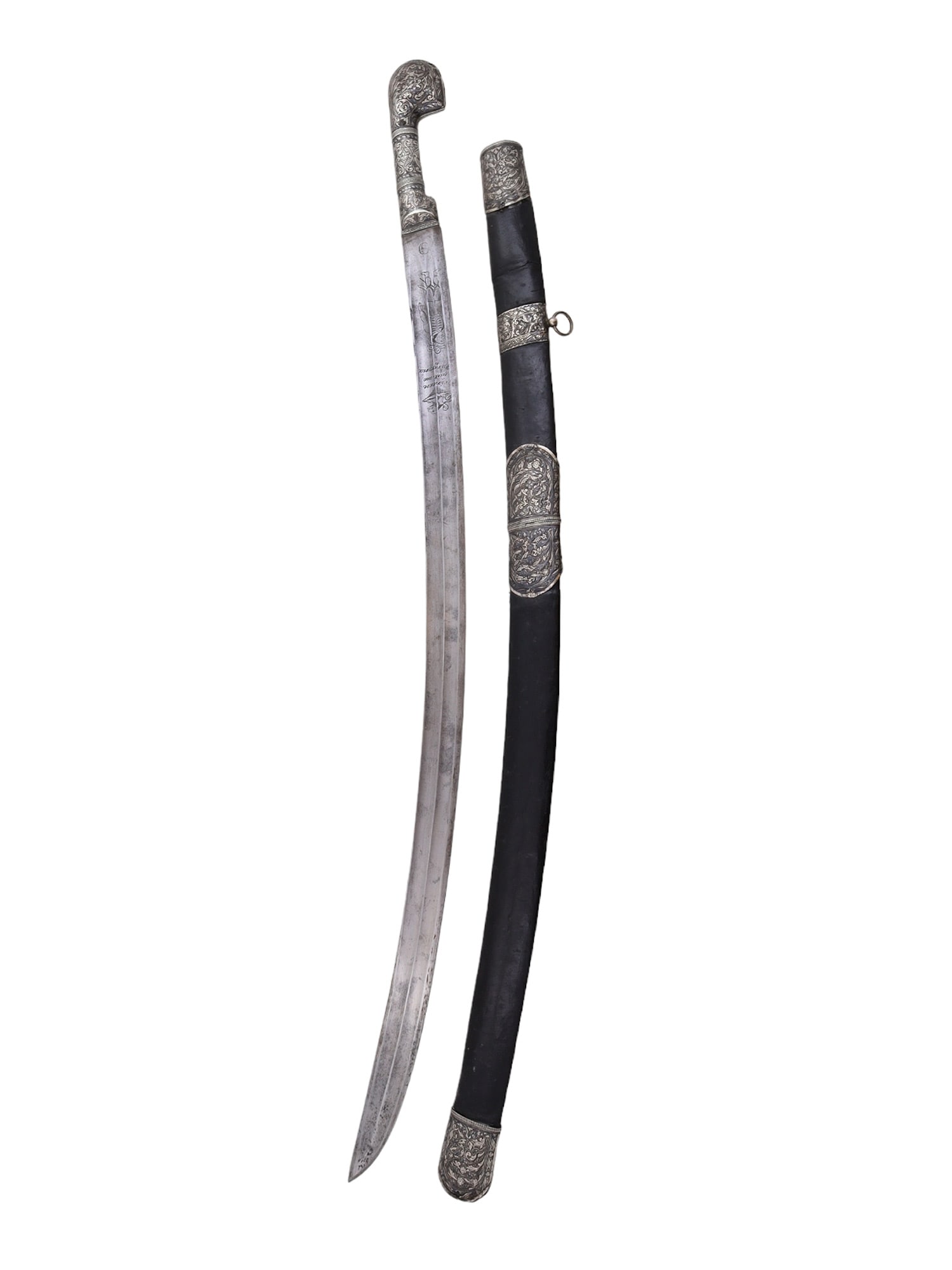A CAUCASIAN SHASHKA SWORD WITH ENGRAVED HUNGARIAN BLADE, 18TH C. (1 of 12)