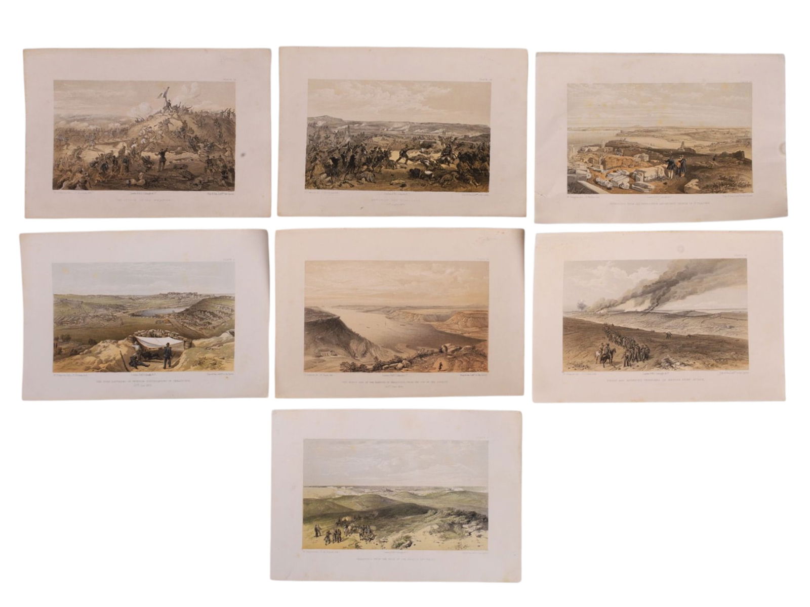 A LOT OF 7 CRIMEAN WAR COLOR LITHOGRAPHS, THE SIEGE OF SEVASTAPOL, 19TH CENTURY (1 of 6)