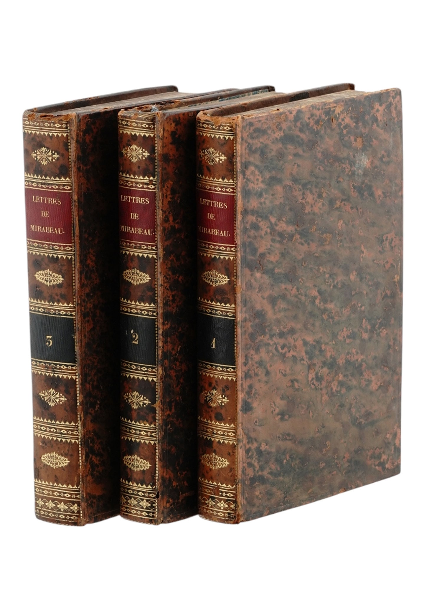 1792 LETTRES DE MIRABEAU 1ST EDITION, 3 VOLS., FRENCH REVOLUTION LEADER, EROTIC LOVE LETTERS (1 of 7)