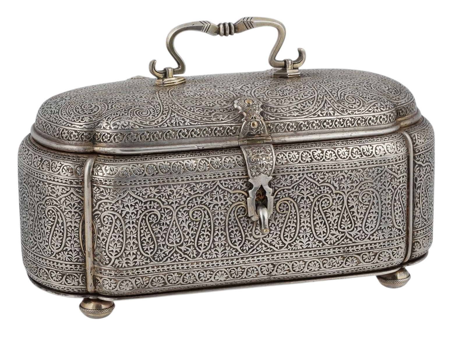 AN INDIAN OR ANGLO-INDIAN CASKET, FROM THE LATE 19TH CENTURY (1 of 6)