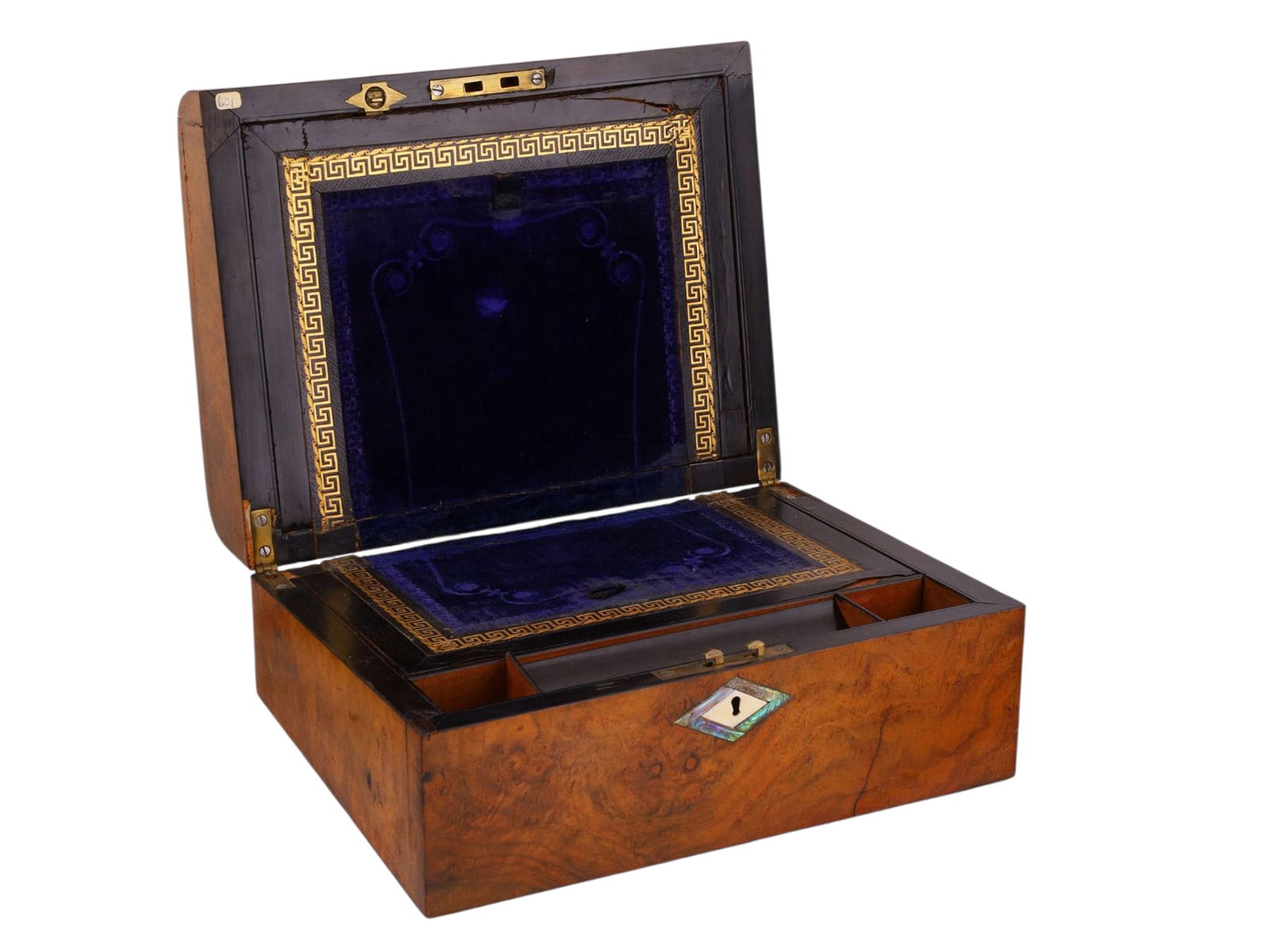 AN ENGLISH DESKTOP WRITING OR STATIONERY BOX, MID-19TH CENTURY (1 of 9)