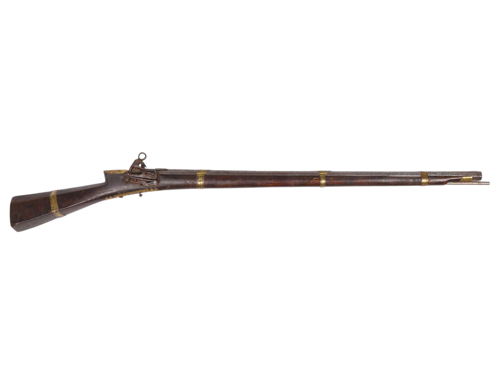 AN OTTOMAN TURKISH TUFEK RIFLE WITH GILT WOOTZ BARREL, 19TH CENTURY (1 of 12)