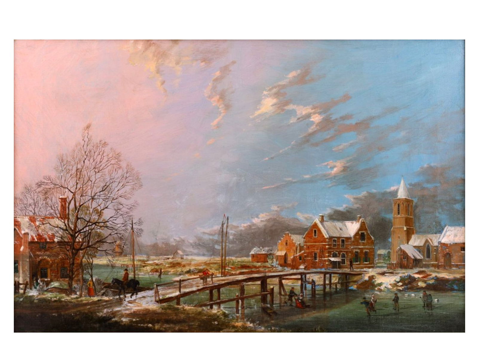 A DUTCH WINTER SCENE, LATE 19TH CEN. (1 of 5)