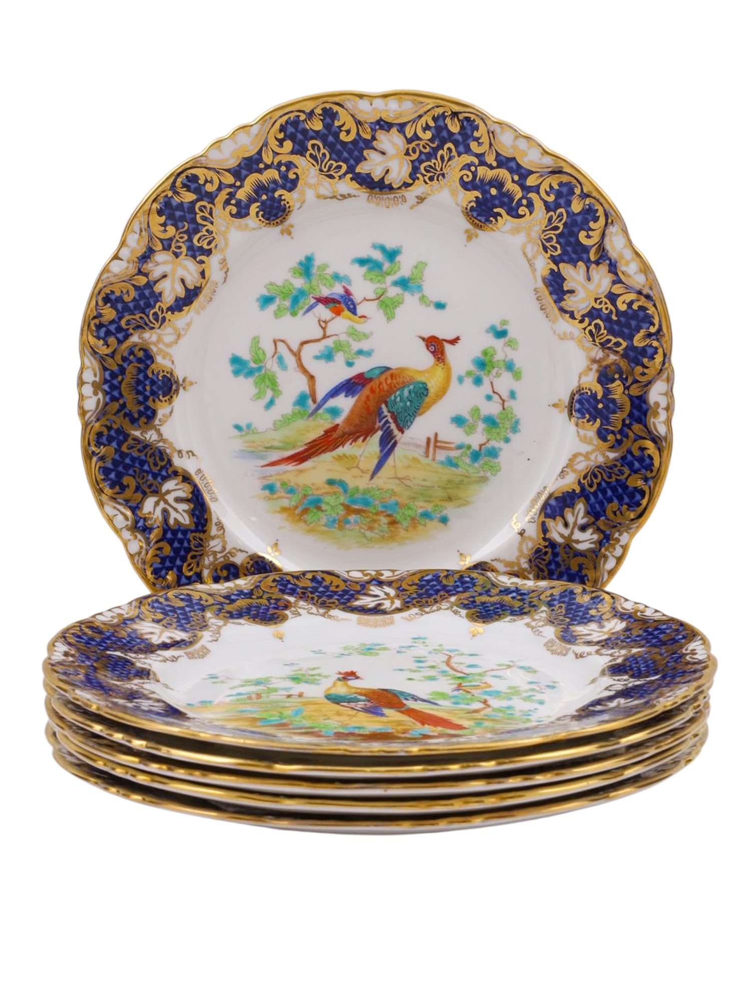 A SET OF SIX ENGLISH PORCELAIN PLATES, BOOTH’S, LATE 19TH CENTURY (1 of 5)