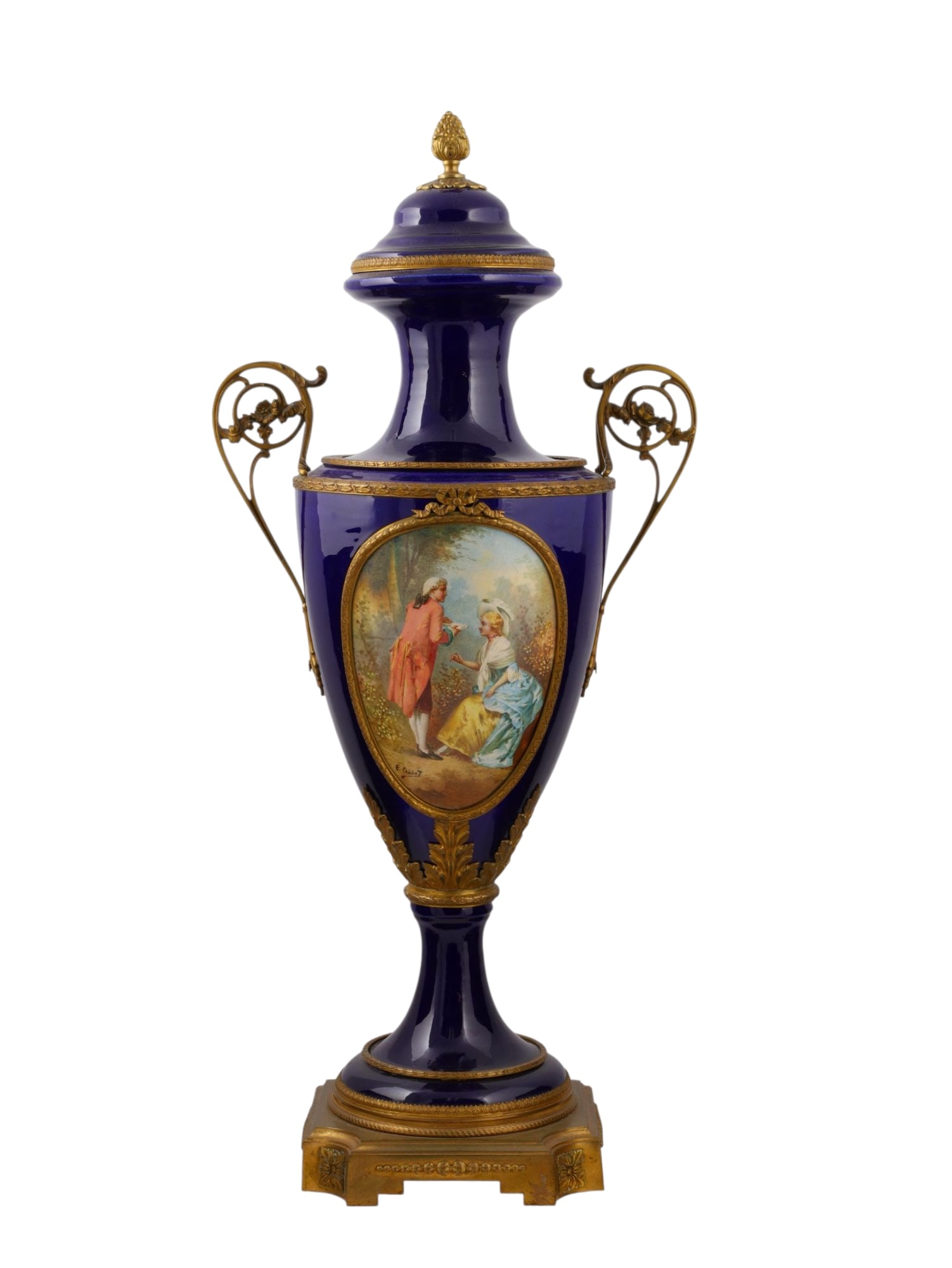 A SEVRES GILT-BRONZE MOUNTED PORCELAIN VASE, SIGNED E. COLLOT, LATE 19TH CENTURY (1 of 7)