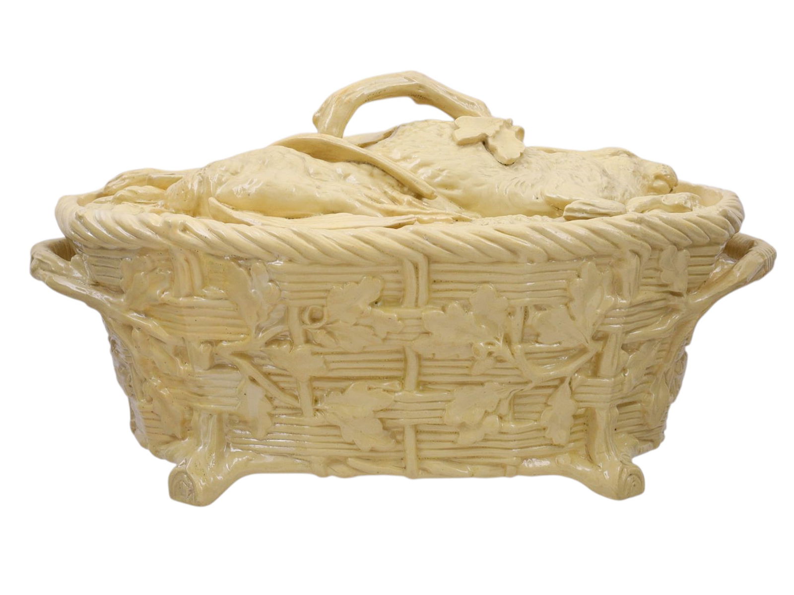 A MINTON MAJOLICA GAME PIE DISH AND COVER, ENGLAND, CIRCA 1870 (1 of 7)