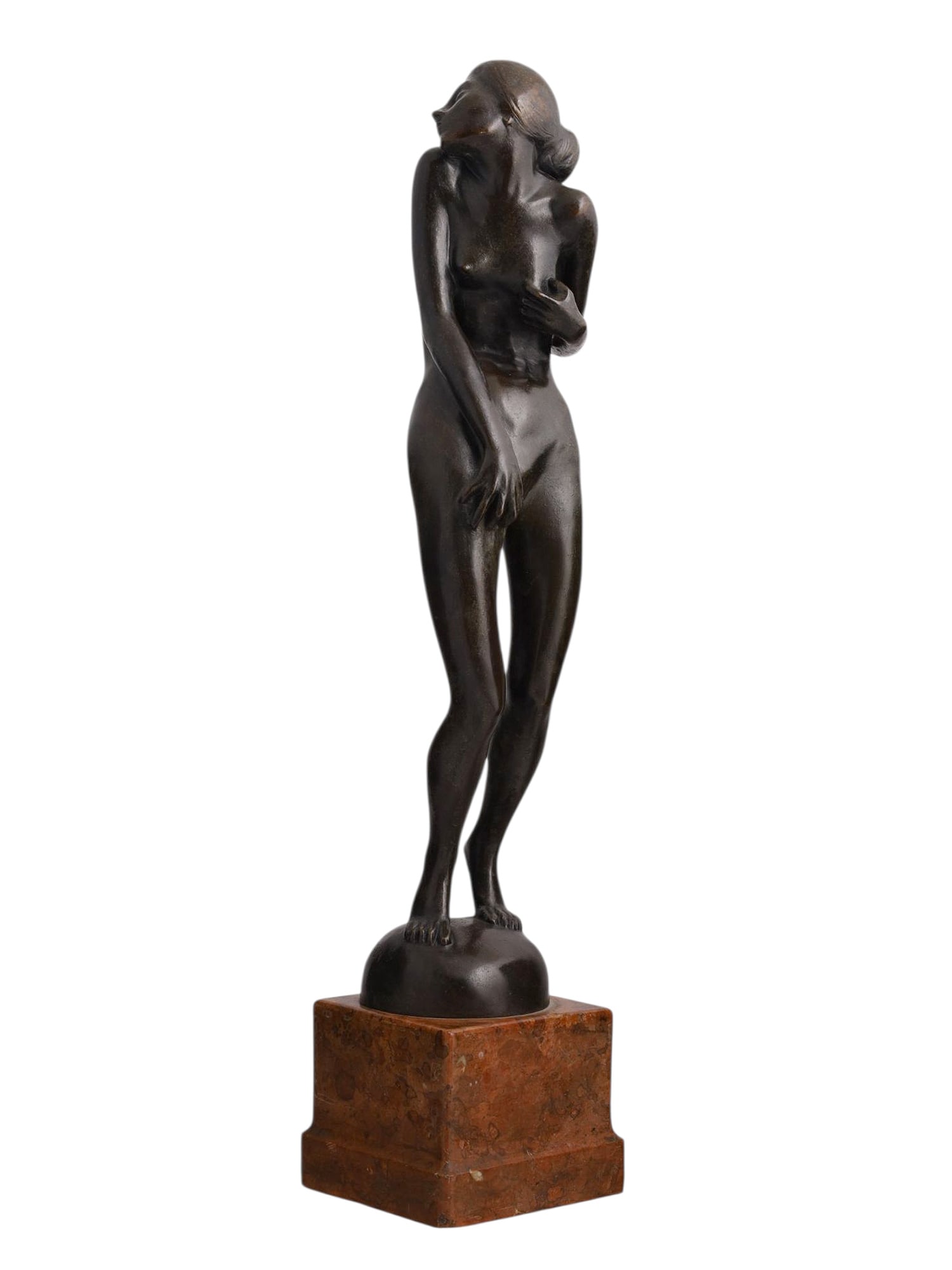 A JULES WERSON (1884-1967) BRONZE FIGURE OF A NUDE WOMAN, 20TH CENTURY (1 of 7)