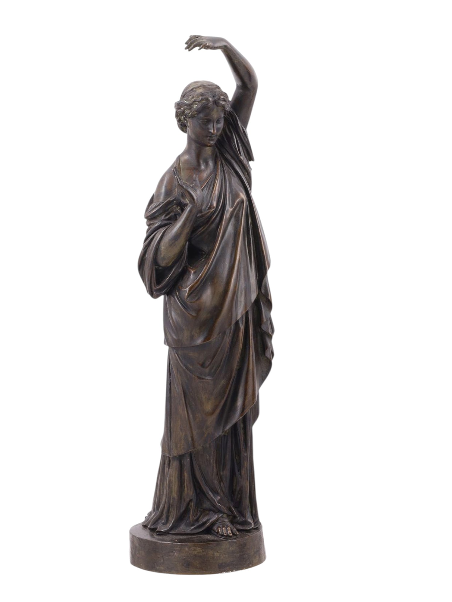 AN ALBERT-ERNEST CARRIER-BELLEUSE (1824-1887) SIGNED BRONZE WOMAN (1 of 5)