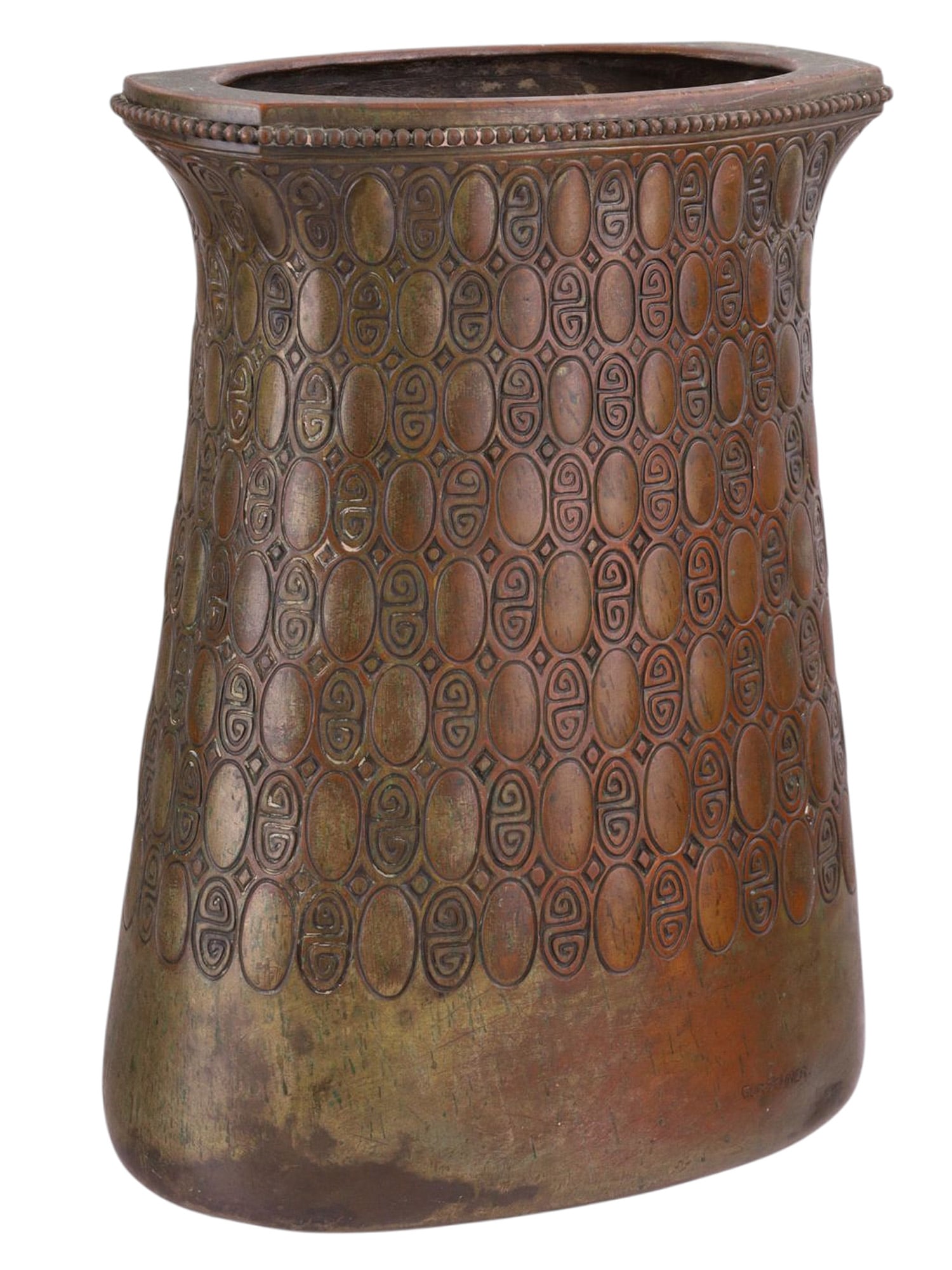 A GUSTAV GURSCHNER VIENNA SECESSIONIST BRONZE VASE, C. 1910 (1 of 5)