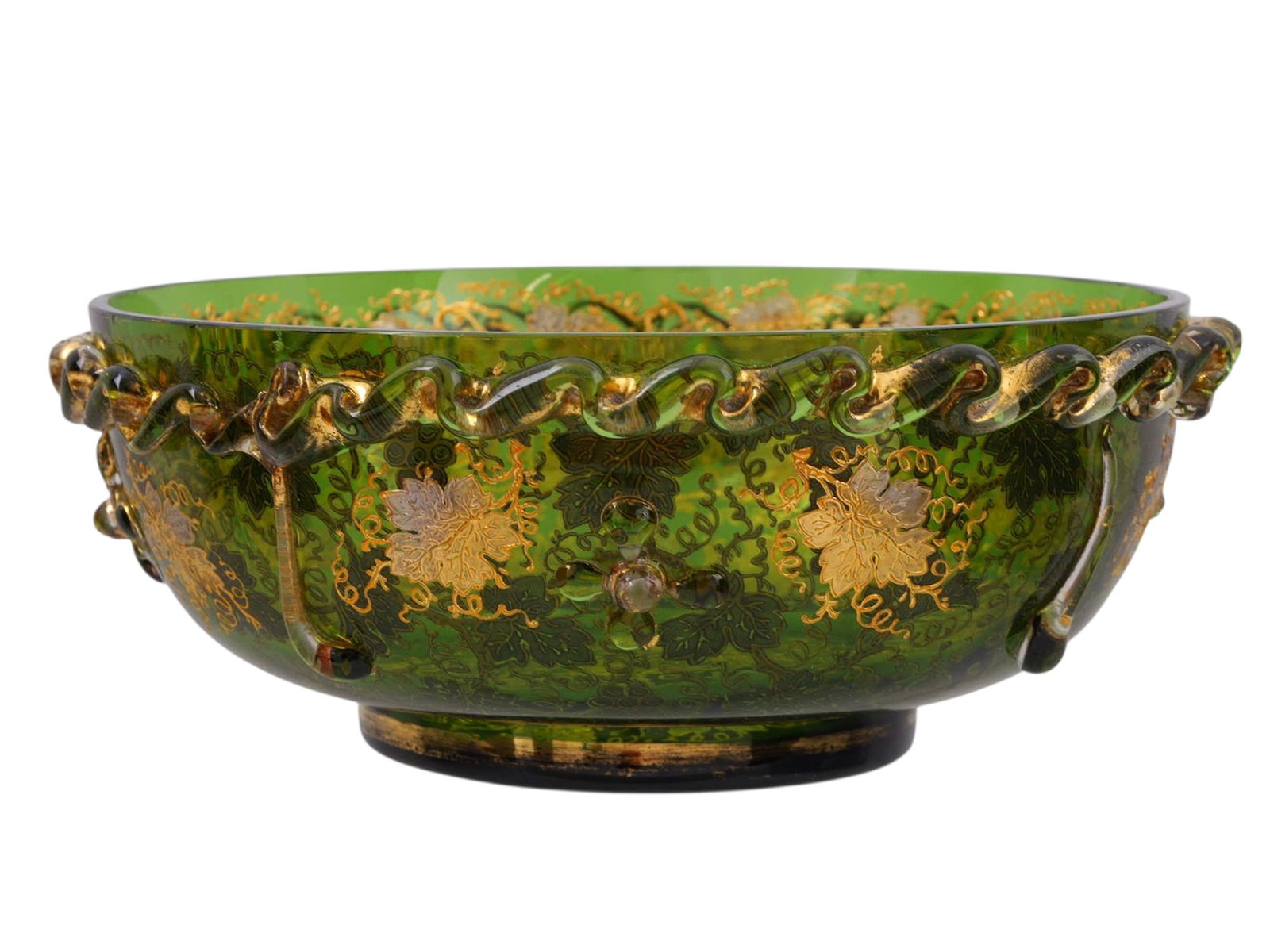 A BOHEMIAN MOSER GLASS BOWL (1 of 4)