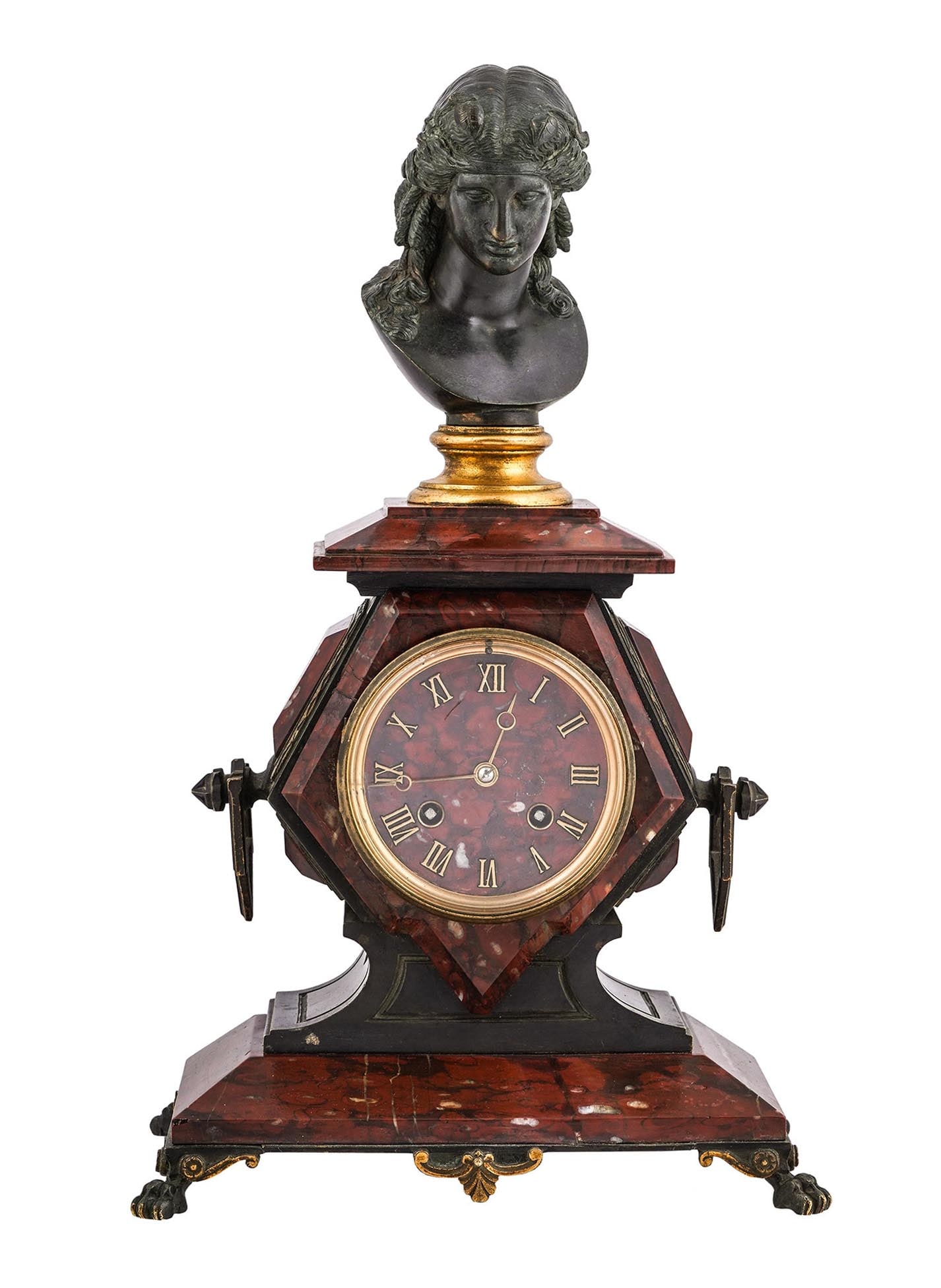 A ELEGANT 19TH-CENTURY BARBEDIENNE MANTEL CLOCK WITH TIFFANY & CO. MOVEMENT (1 of 16)