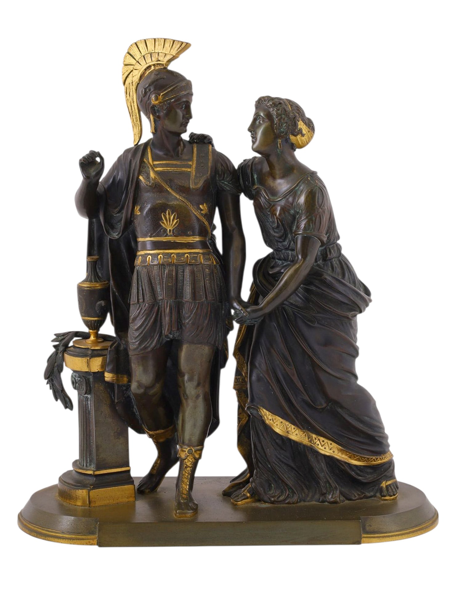 A GREEK NEOCLASSICAL BRONZE FIGURAL GROUP, FRENCH, LATE 19TH CENTURY (1 of 5)