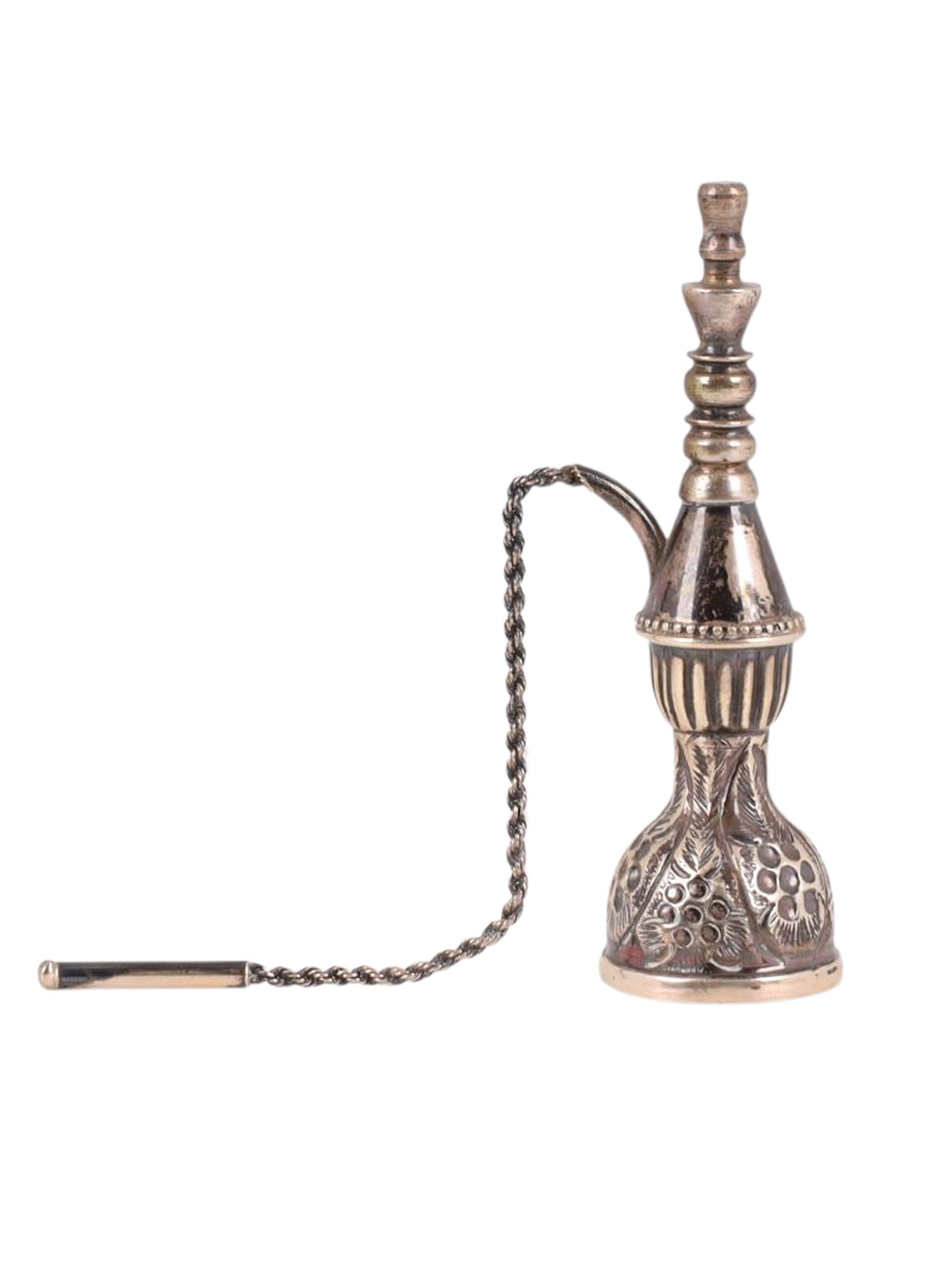 PERSIAN OR INDO-PERSIAN, LATE 19TH TO EARLY 20TH CENTURY MINIATURE SILVER HOOKAH (1 of 5)