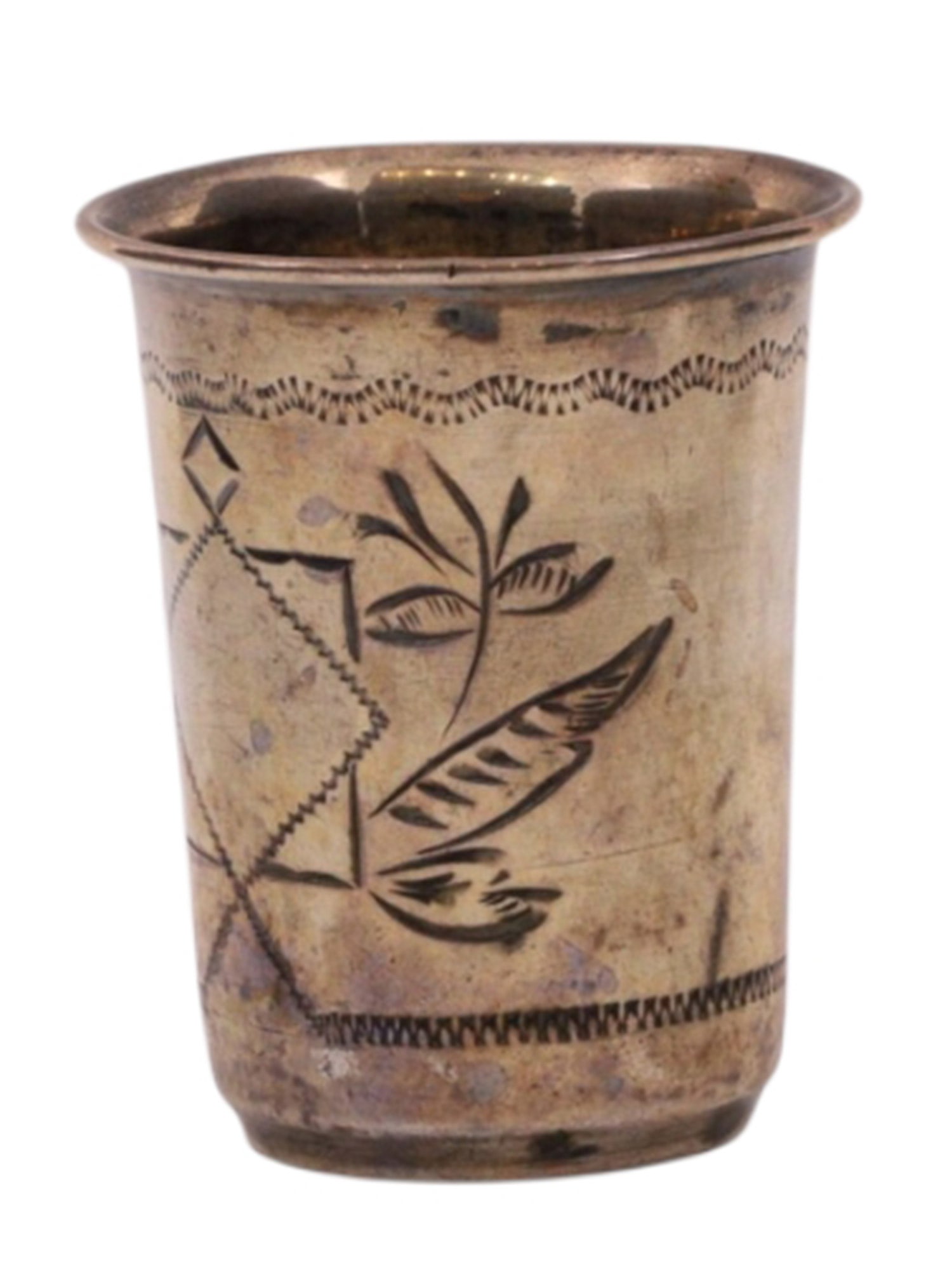 A RUSSIAN PARCEL-GILT SILVER SHOT CUP IN THE NEO-RUSSIAN STYLE, PRIVATE WORKSHOP, RUSSIA, EARLY 20TH (1 of 4)