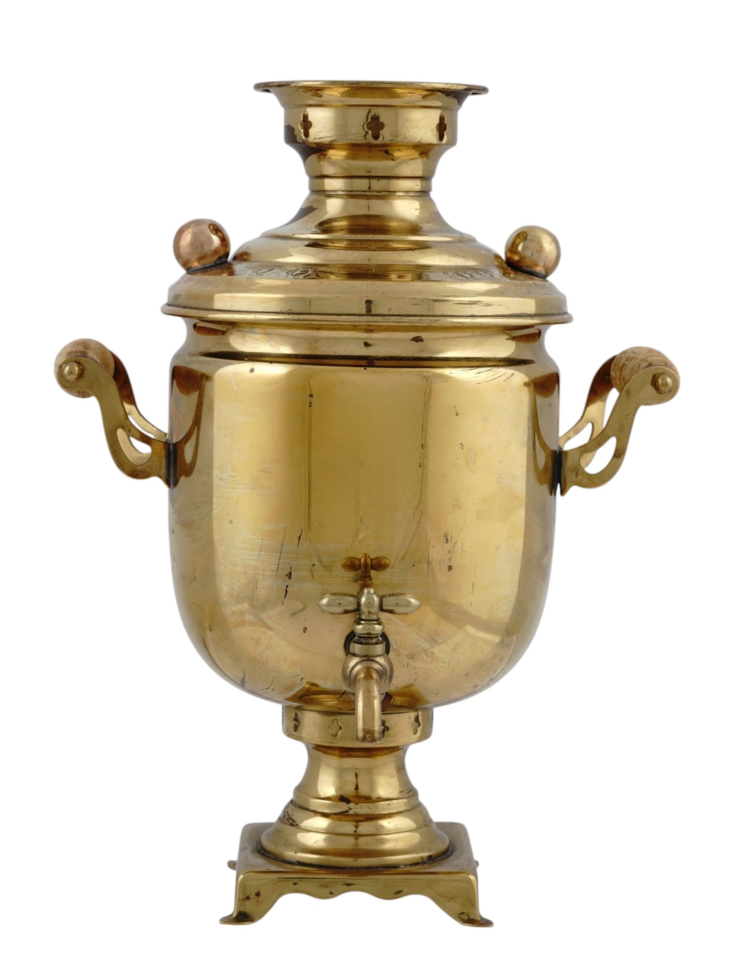 AN EARLY RUSSIAN OR SOVIET ELECTRIC SAMOVAR H: 10 5/8 IN., (27 CM.) (1 of 7)