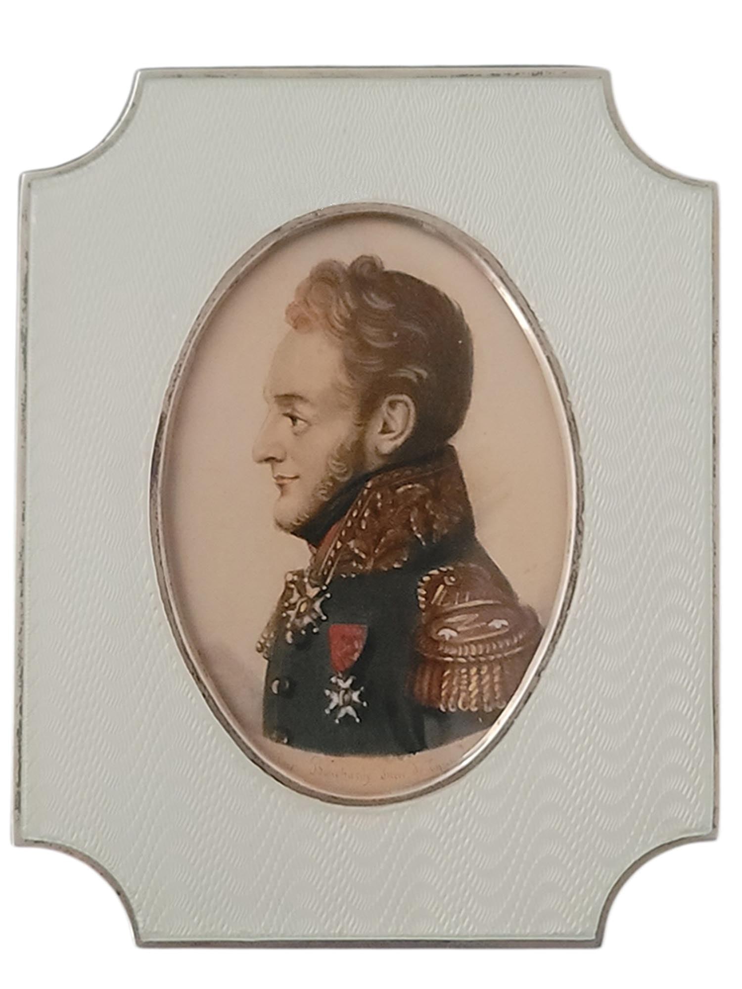 A FRENCH PORTRAIT ETCHING OF A GENERAL, AFTER ?TIENNE BOUCHARDY, 19TH CENTURY IN A RUSSIAN FRAME (1 of 6)