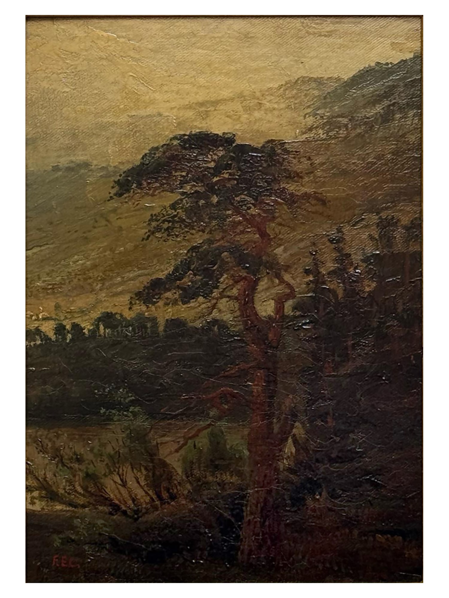 FREDERIC EDWIN CHURCH (1826?1900), ATTRIBUTED, A STUDY OF A FALL LANDSCAPE, OIL ON BOARD (1 of 3)