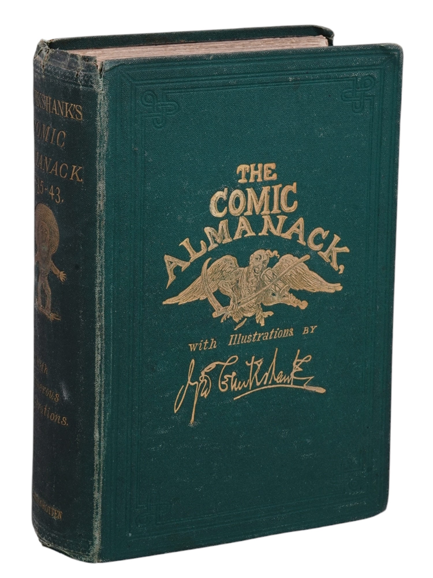 1872 GEORGE CRUIKSHANK'S COMIC ALMANACK FOR THE YEARS 1835-1843, ILLUSTRATED COMICS, ENGLISH POETRY (1 of 12)