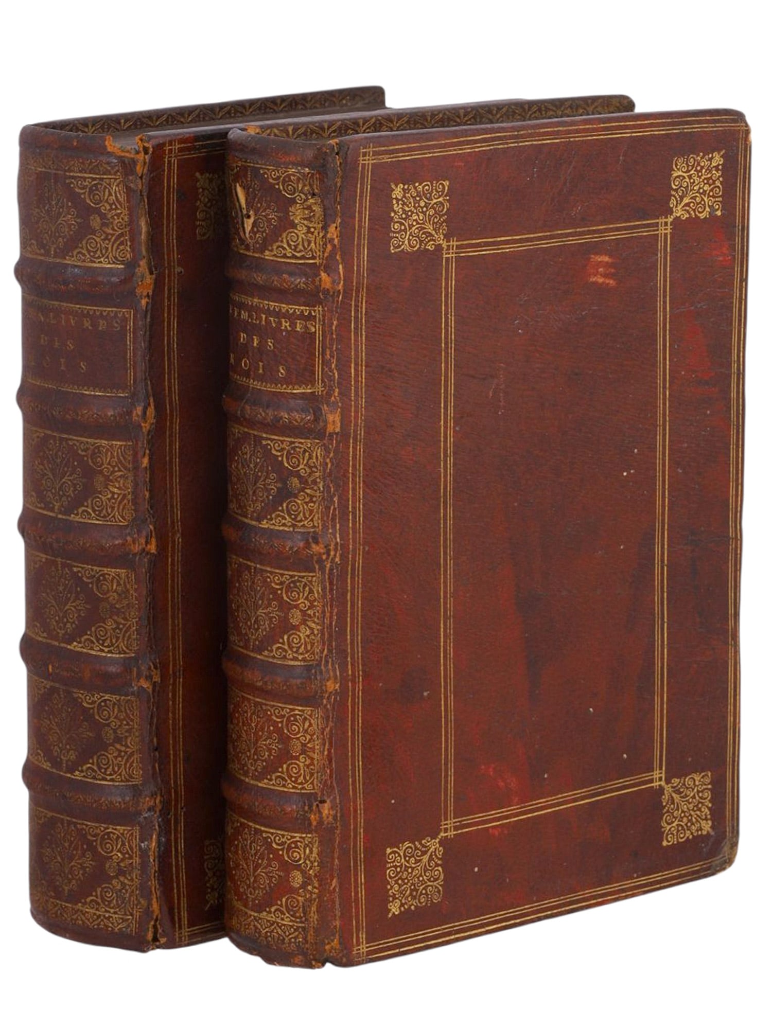 1684-1686 BOOKS OF KINGS, FRENCH TRANSLATION, LOUIS-ISAAC LEMAISTRE DE SACY, BIBLICAL COMMENTARY: An early edition of Louis-Isaac Lemaistre de Sacy's (1613-1684) translation of Kings 1 (1684) and Kings 2 (1686) from the Old Testament of the Christian Bible and the Jewish Tanakh, with some commenta