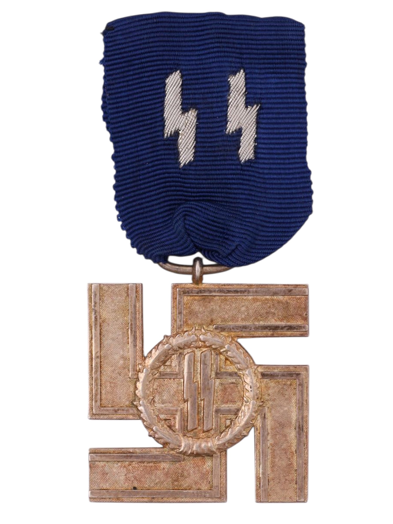 A RARE GERMAN 12-YEAR SS LONG SERVICE MEDAL WITH RIBBON WW2 (1 of 2)