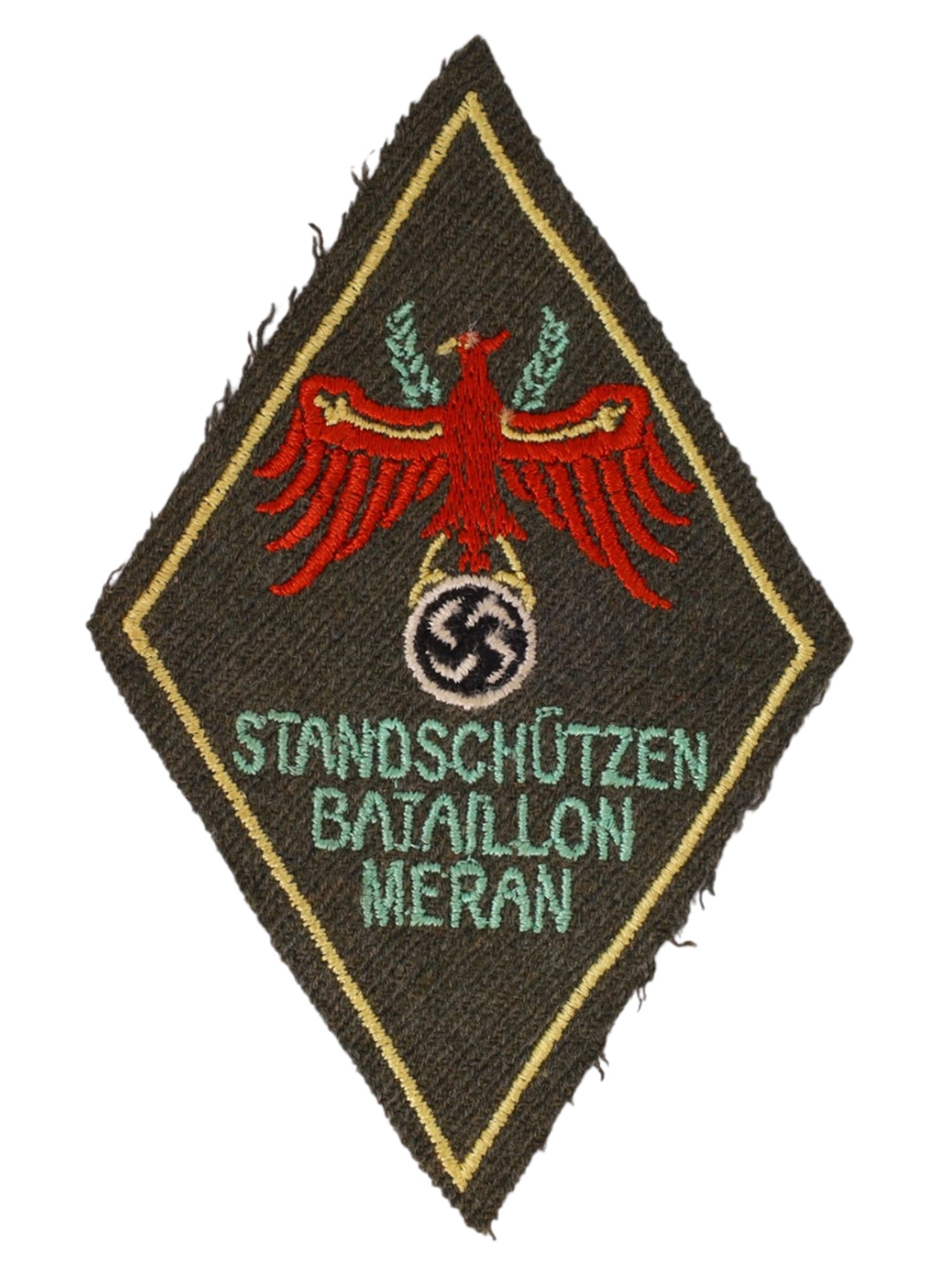 A WW2 TYROLEAN MERAN STANDSCHUTZEN SLEEVE PATCH, C. 1940S (1 of 2)