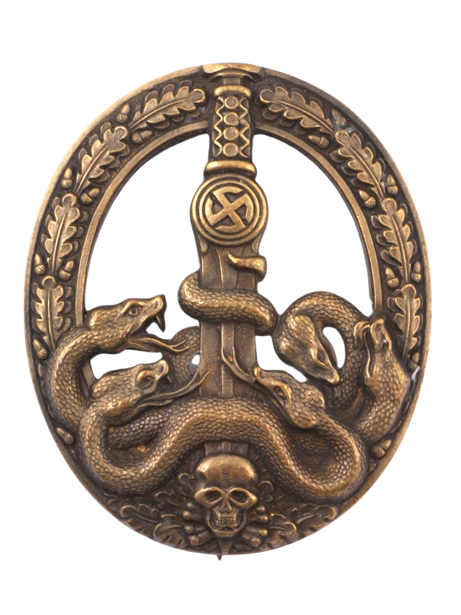 A GERMAN ANTI-PARTISAN WAR BADGE (BANDENKAMPFABZEICHEN) (1 of 2)