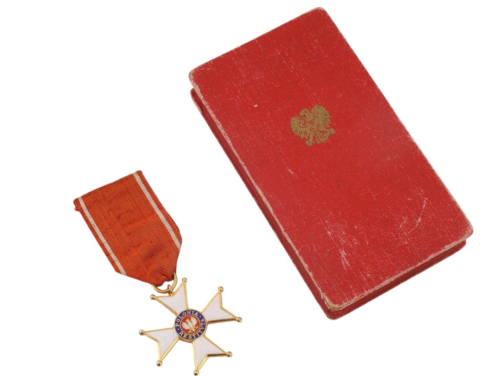 A POLISH ORDER OF POLONIA RESTITUTA (ORDER OF REBIRTH OF POLAND), KNIGHT'S CROSS, CASED (1 of 4)