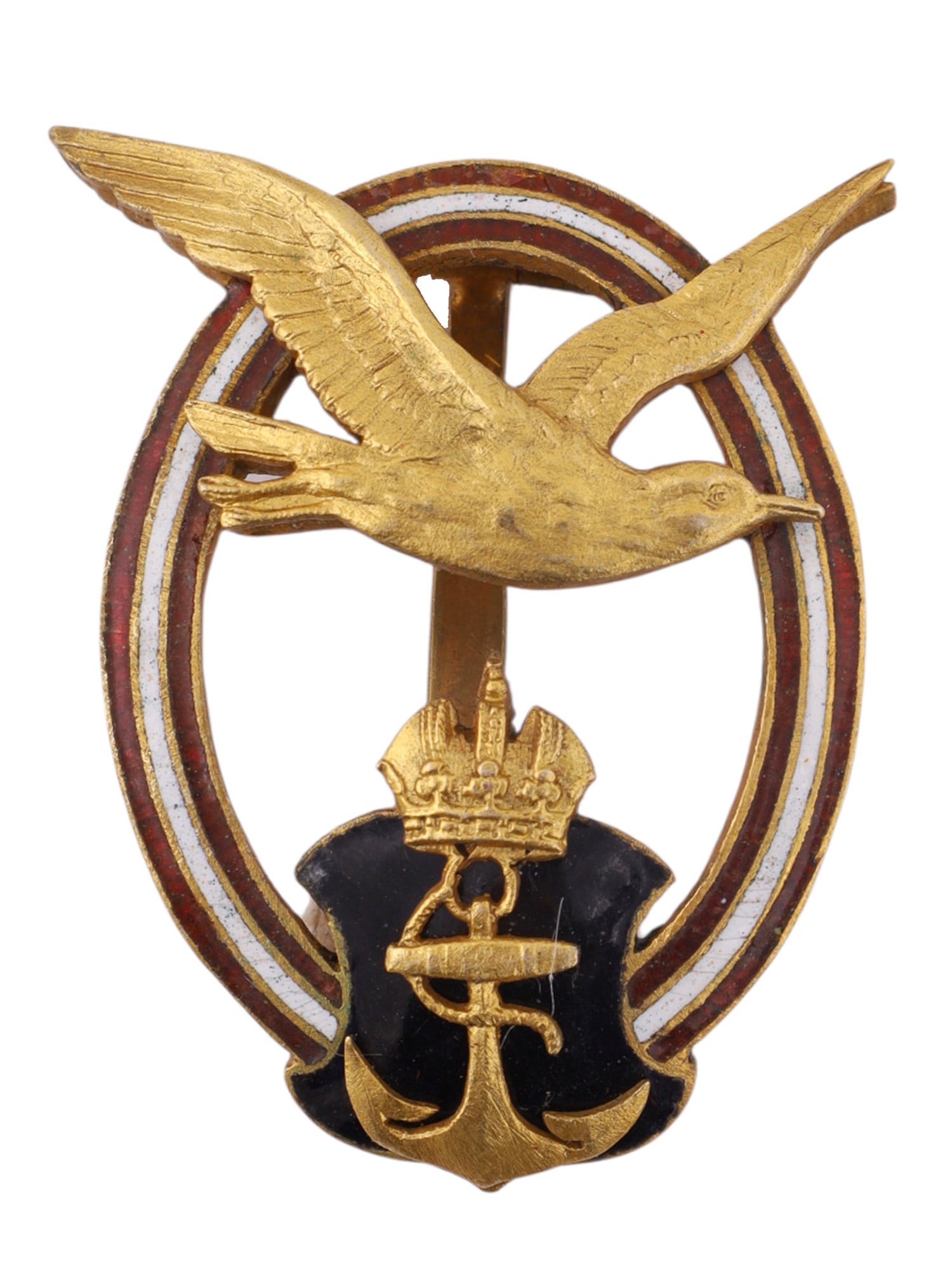 A WW1 AUSTRIAN NAVIATION BADGE, GOLD VARIANT (1 of 2)